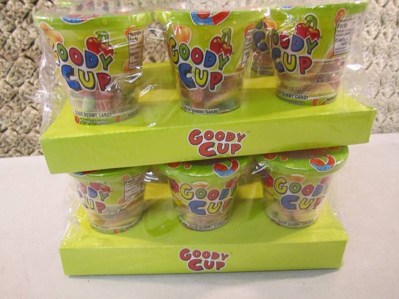 lot 254 image: Lot of 12 Cups Goody Cups Sour Gumm...