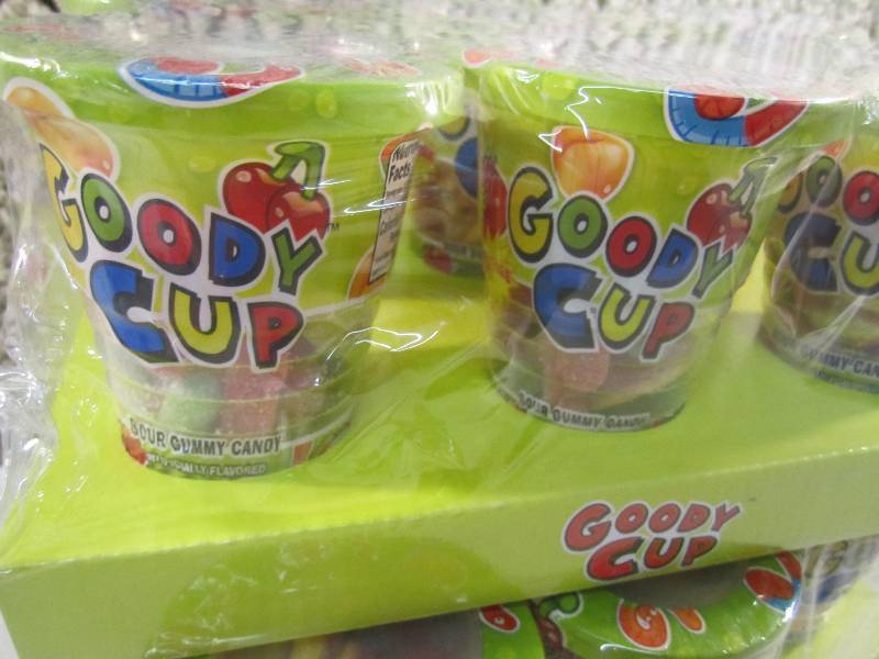 lot 255 image: Lot of 12 Cups Goody Cups Sour Gumm...