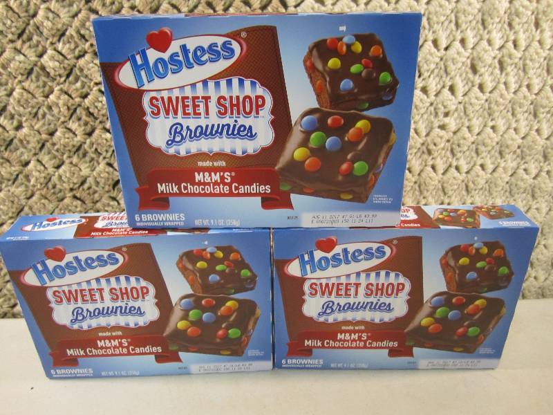 lot 258 image: 3 Boxes Hostess Sweet Shop Brownies...