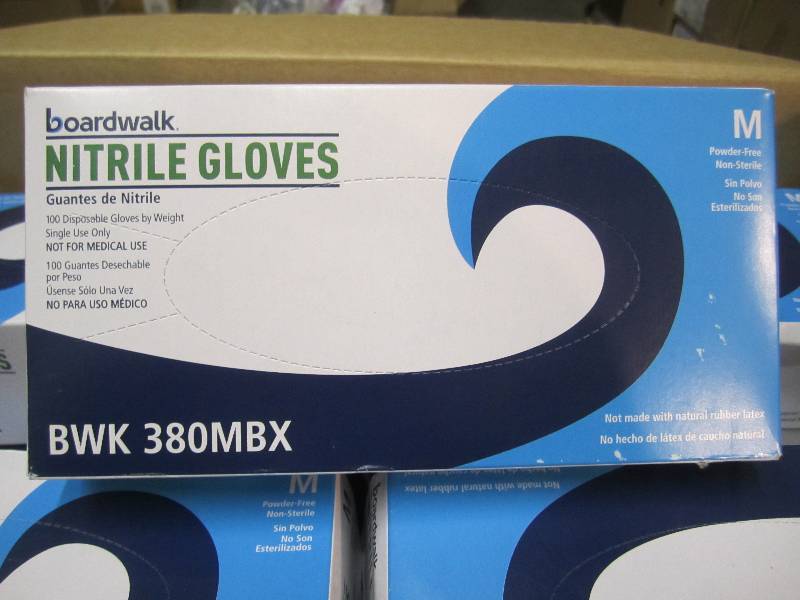 lot 276 image: Lot of 9 Boxes Nitrile Gloves Size ...