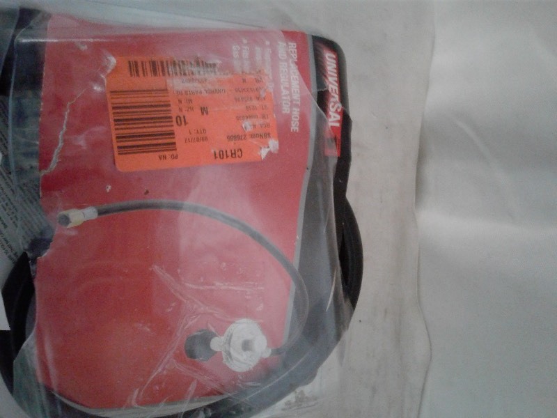 Universal replacement hose and regulator- 1 hose and 1 regulator, fits most type 1 gas grills