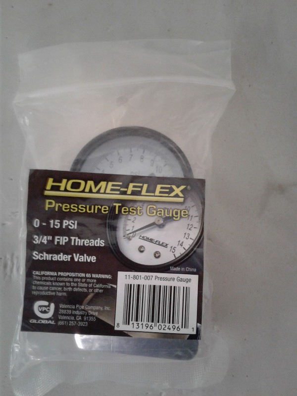 Home Flex Pressure Test Gauge