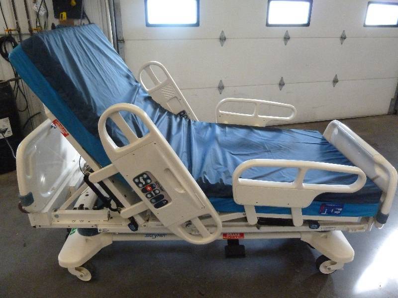 Stryker Critical Care Power Motorized Adjustable Hospital Nursing Home In-Home Health Patient Care Bed Built In Weight Scale & ZONE Bed-Exit Alarm - Plugs Into Regular Light Socket