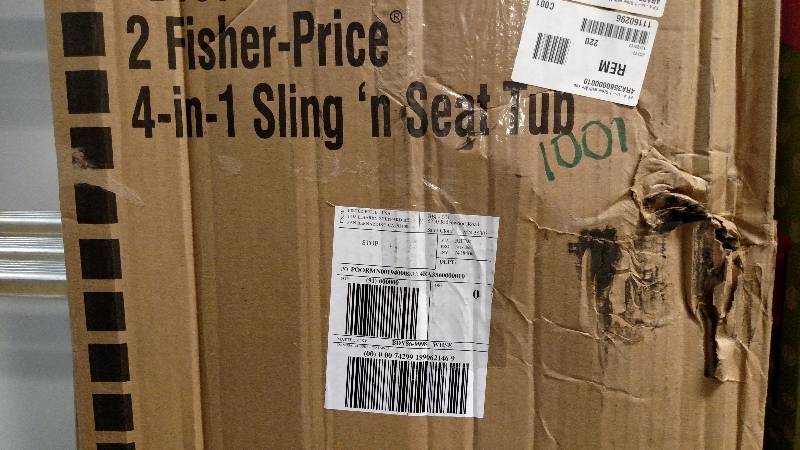 lot 1001 image: Fisher-Price 4-in-1 Sling n Seat Baby Tub