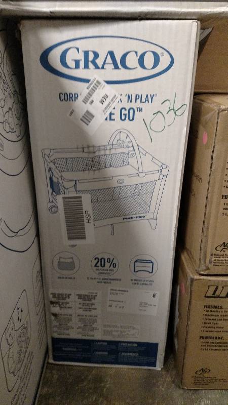 lot 1036 image: Graco Pack N Play On The Go Portable Play Yard with Bassinet