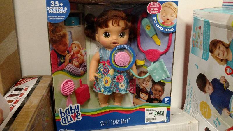 lot 1042 image: Baby Alive Sweet Tears Baby Doll - Brunette