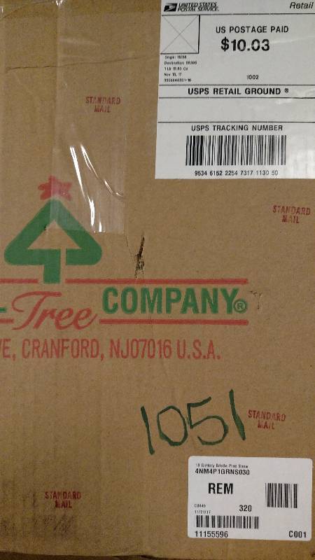 lot 1051 image: National Tree Company 18 Glittery Bristle Pine Snowflakes
