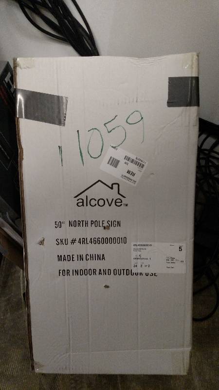 lot 1059 image: Alcove 50 North Pole Sign