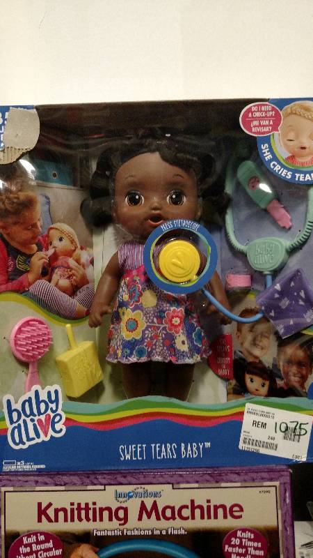 lot 1075 image: Baby Alive Sweet Tears Baby Doll - African American