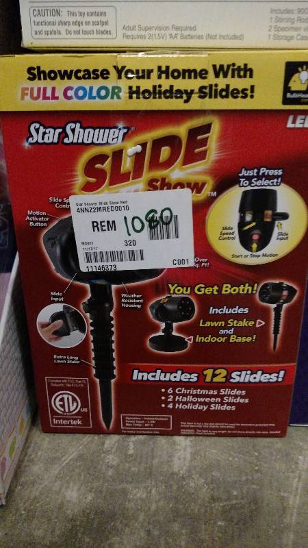 lot 1080 image: As Seen On TV Star Shower Slide Show Lights