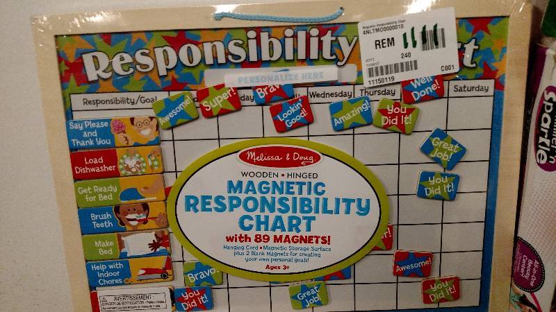 lot 1111 image: Melissa & Doug Magnetic Responsibility Chart