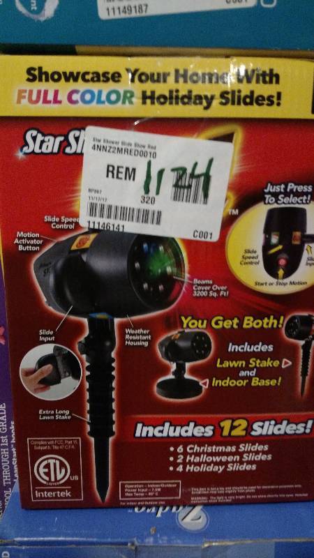 lot 1124 image: As Seen On TV Star Shower Slide Show Lights