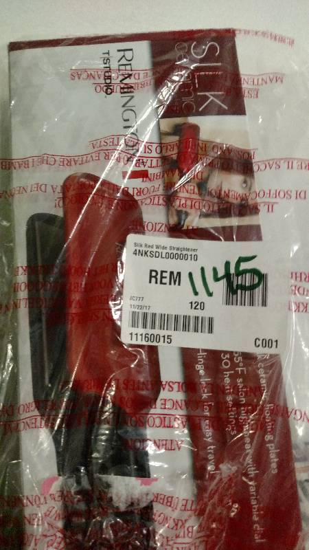 lot 1145 image: Remington Silk Red Wide 2 Straightener