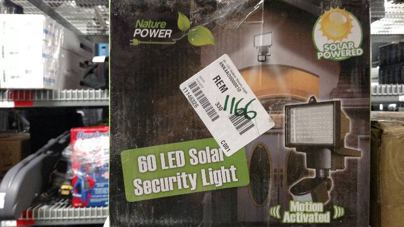lot 1166 image: Nature Power 60-LED Outdoor Security Light with Motion Sensor