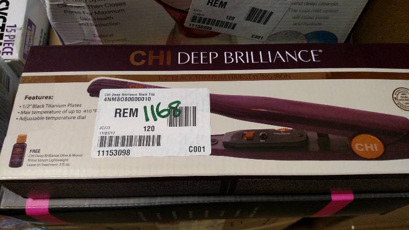 lot 1168 image: CHI Deep Brilliance 1 Black Titanium Hairstyling Iron