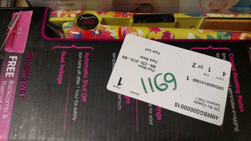 lot 1169 image: CHI Air Classic Ceramic Flat Iron 1 Limited Edition Wildflower