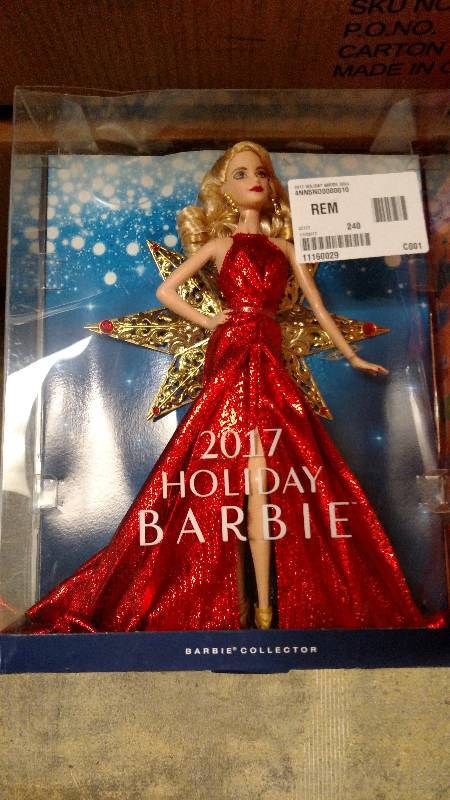 lot 1257 image: Mattel Barbie 2017 Holiday Doll - Blonde