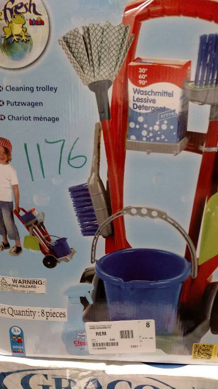 lot 1176 image: Kimball Kids Pretend & Play Cleaning Cart Playset