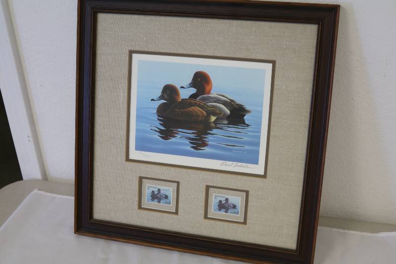 lot 138 image: Redheads 1982 Migratory Waterfowl Stamp & Print