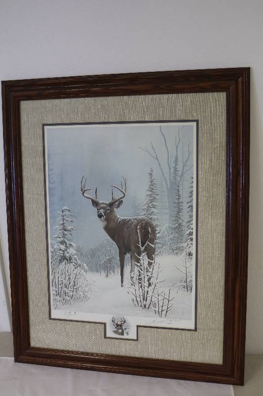 lot 152 image: Whitetail Deer Print
