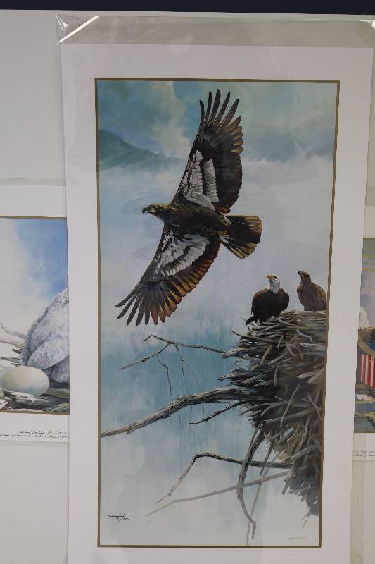 lot 154 image: Eagles Print