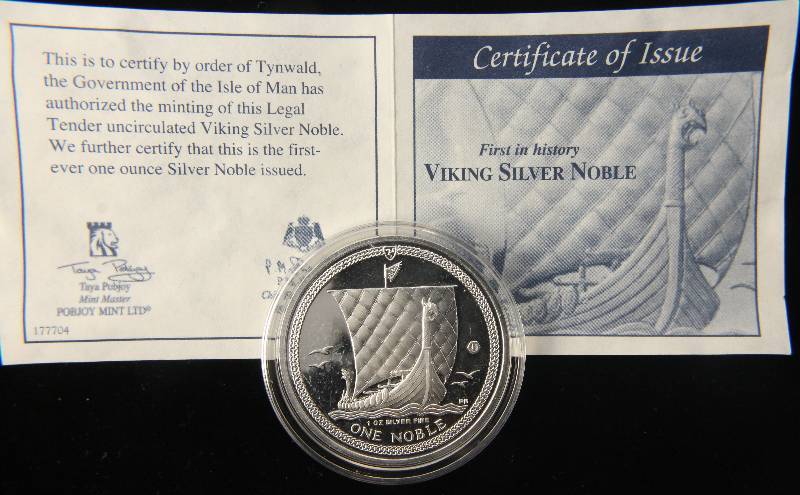 1 TROY OZ. .999 FINE SILVER ISLE OF MAN