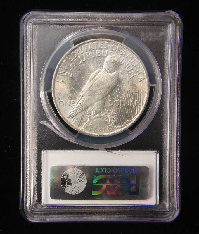 1923 PEACE SILVER DOLLAR MS64 PCGS