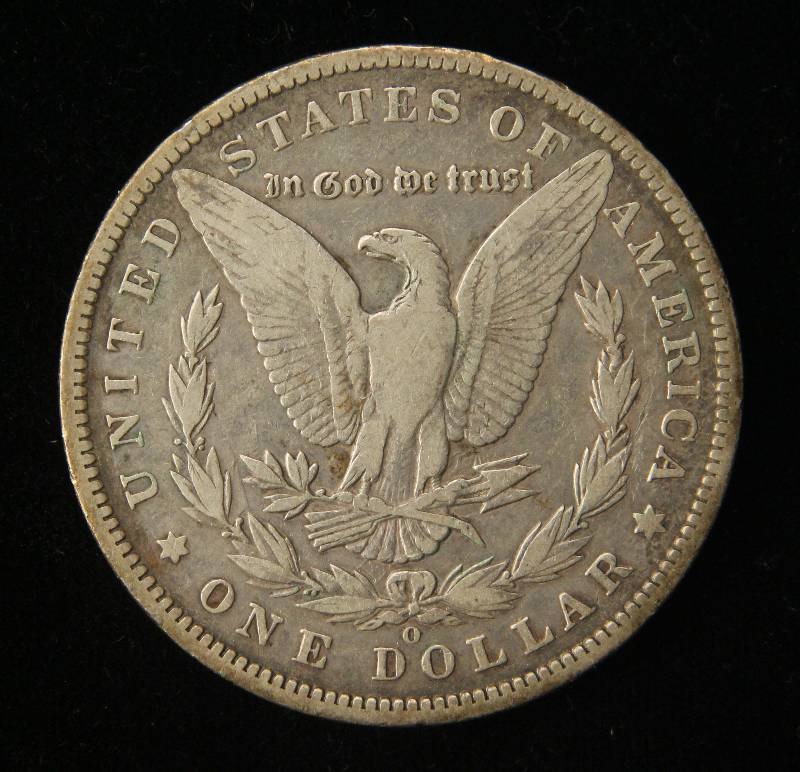 1891-O MORGAN SILVER DOLLAR VAM 1-A E ON REVERSE