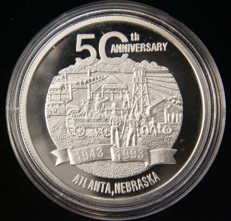 1 TROY OZ. .999 FINE SILVER CAMP ATLANTA GERMAN POW ANNIVERSARY ROUND
