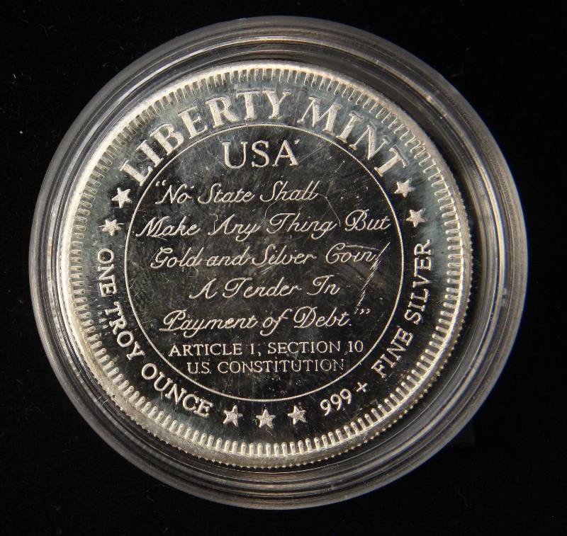 1 TROY OZ. .999 FINE SILVER LIBERTY SILVER ROUND IN AIRTITE