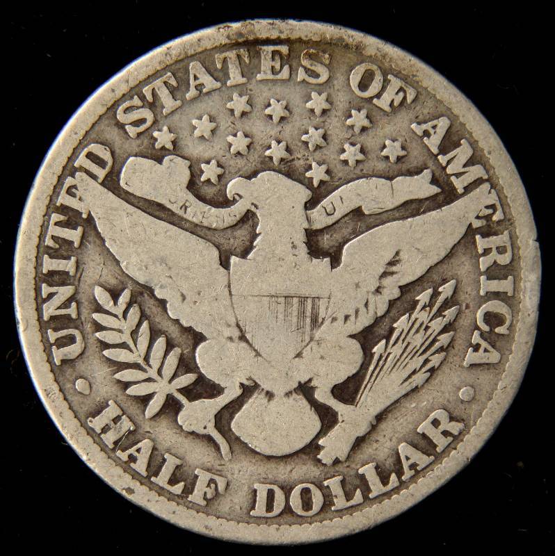 1909 BARBER SILVER HALF DOLLAR