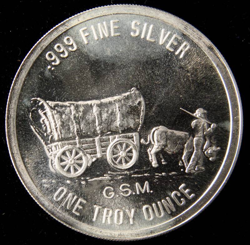 1 TROY OZ. .999 FINE SILVER PROSPECTOR GOLDEN STATE MINT