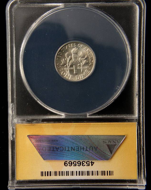 1947 ROOSEVELT DIME MS65 ANACS