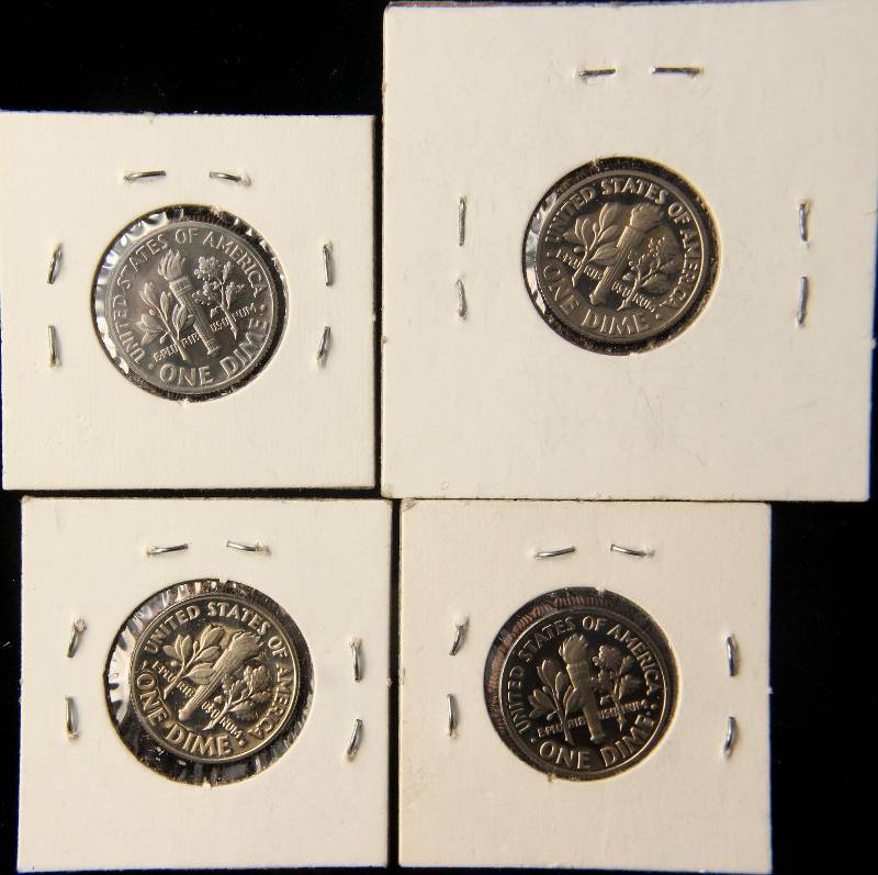 GROUP OF 4 PROOF ROOSEVELT DIMES 1970-S, 1981-S, 1983-S, 1984-S