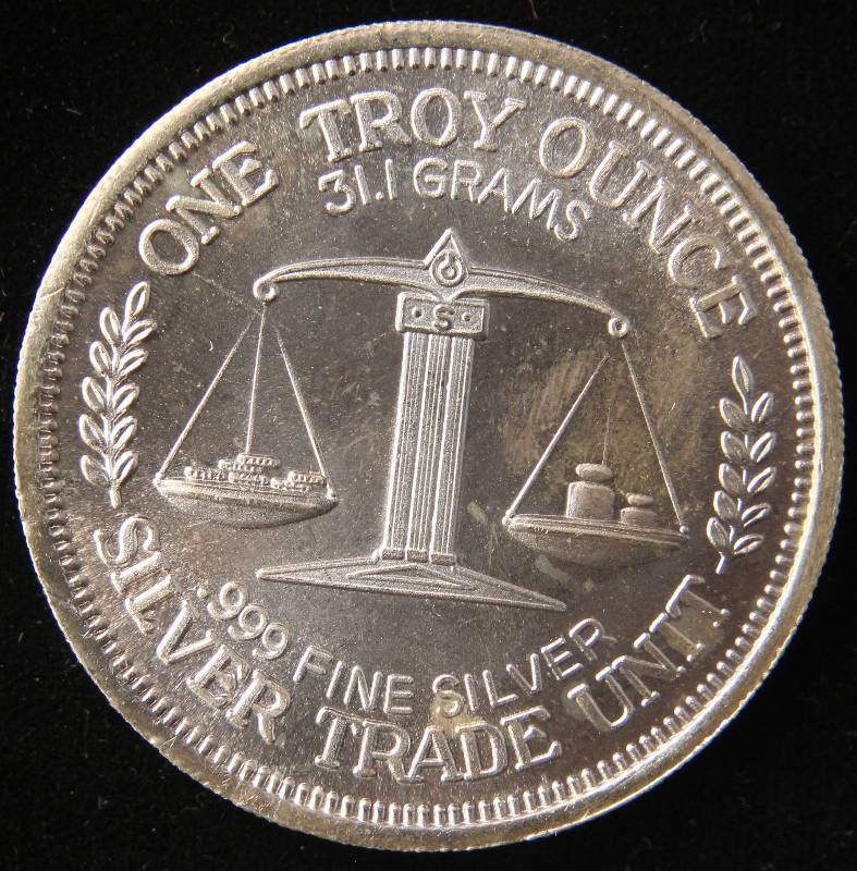 1 TROY OZ. .999 FINE SILVER MORGAN DOLLAR DESIGN