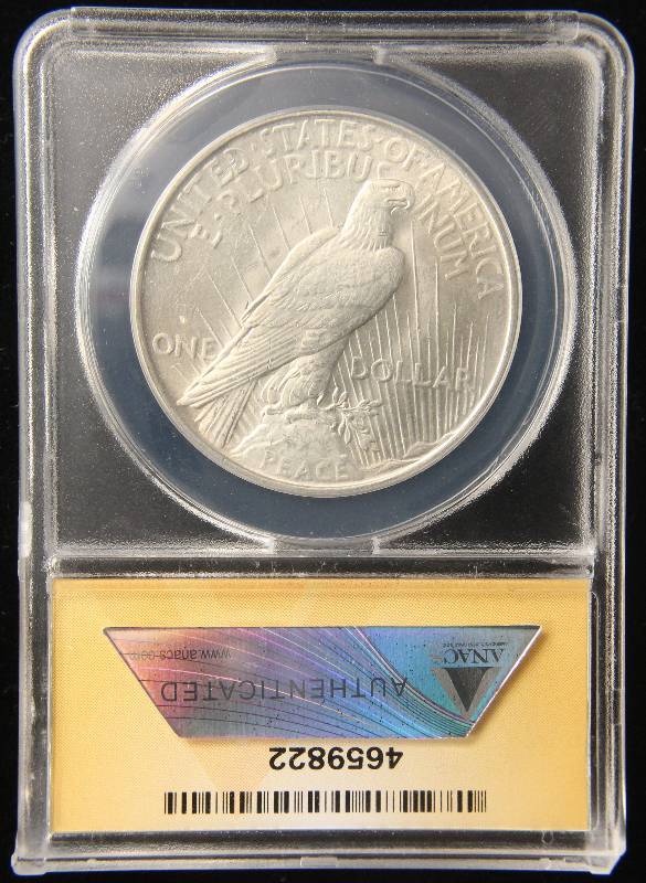 1922 PEACE SILVER DOLLAR MS63 ANACS