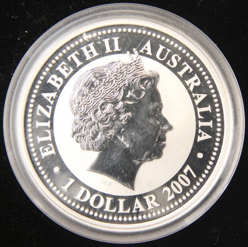 2007 AUSTRALIA RAT 1 TROY OZ .999 FINE SILVER IN AIRTITE