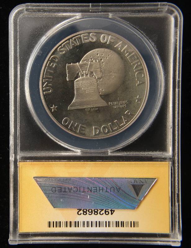 1976-S PROOF VAR I EISENHOWER DOLLAR PF66 DCAM ANACS