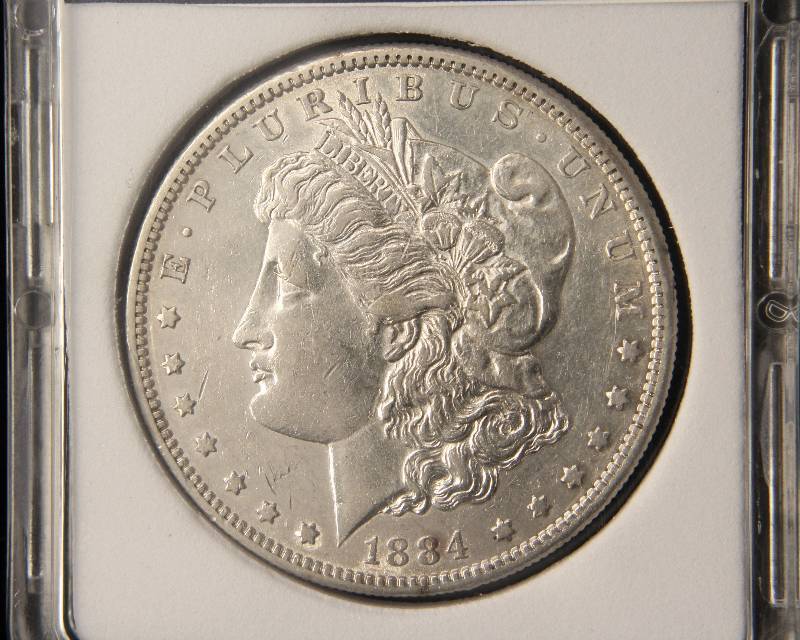1884-S MORGAN SILVER DOLLAR MS63 ANGS