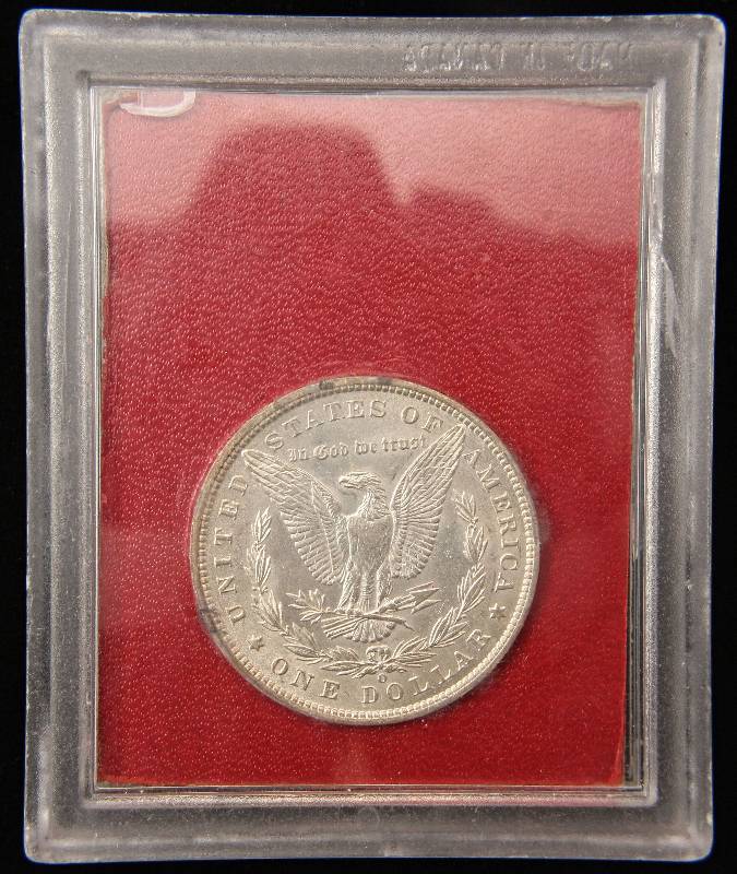 EXTREMELY RARE 1886-O MORGAN SILVER DOLLAR IN RED PARAMOUNT MS65 HOLDER