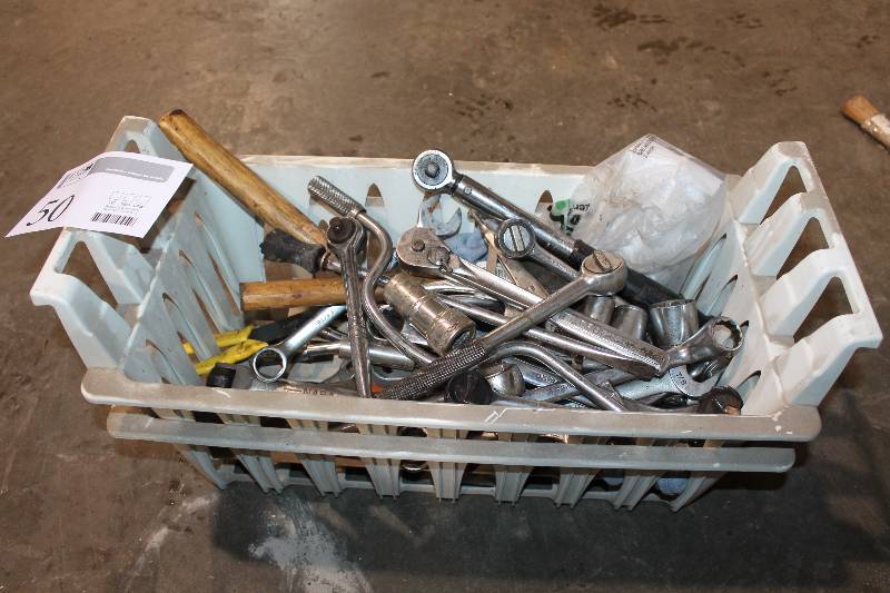 lot 50 image: Hand Tools - Ratchets, Hammers, Wrenches, Sockets, And More
