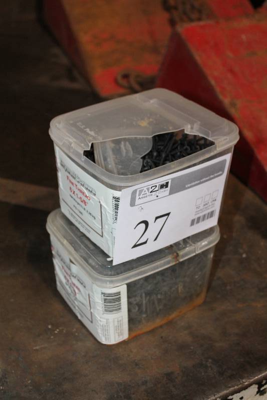 lot 27 image: Lot of (2) 5lb. Bins of ProTwist Drywall Screws #6x1-58in.