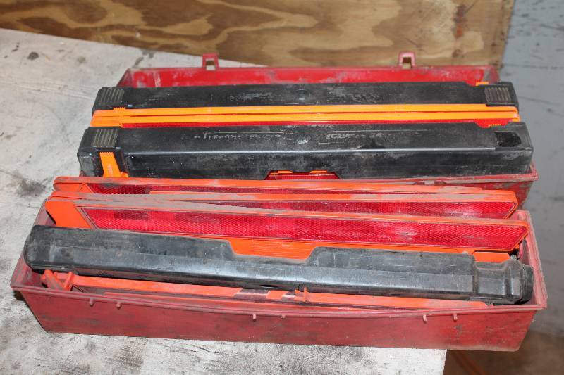 lot 66 image: Lot of (2) Warning Triangle Flare Kits