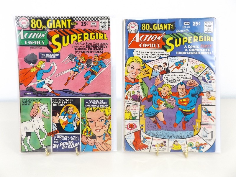 2 Silver Age DC Action Comics 80 Page Giant Issues