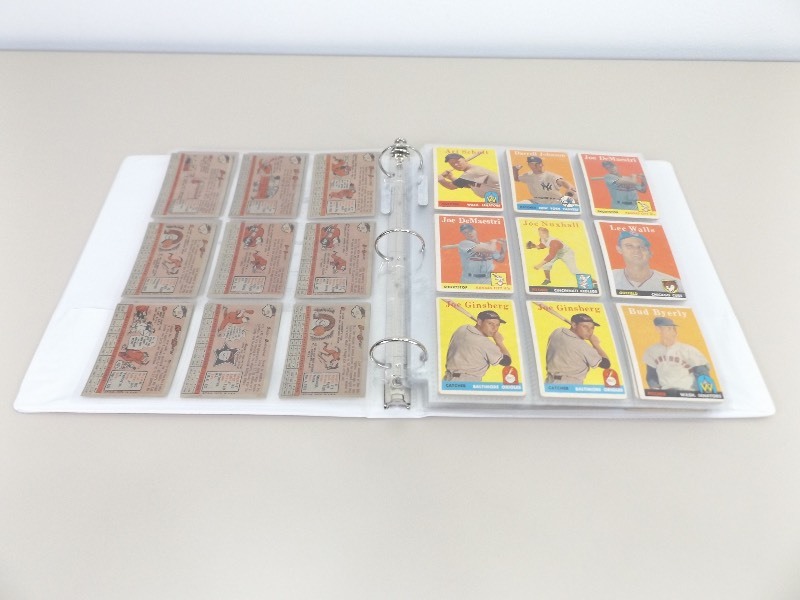 163 Topps 1958 Baseball Cards in Binder