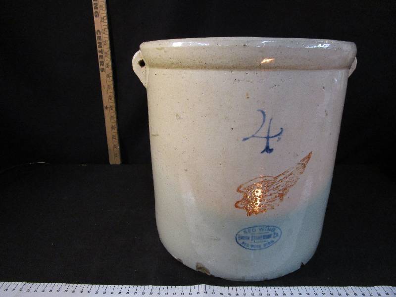 lot 8 image: Red Wing 4 Gallon Crock