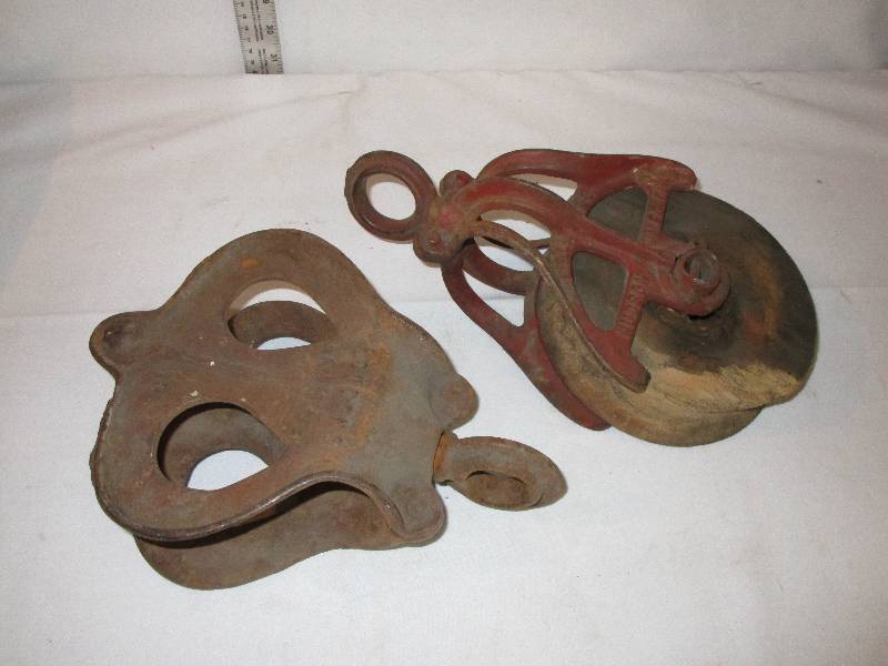 lot 18 image: Two Antique Pulley