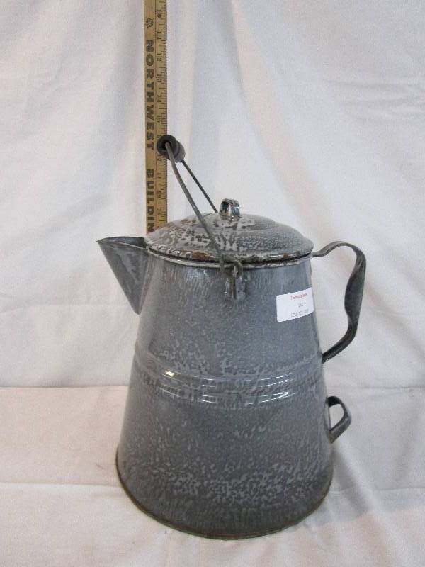 lot 21 image: Enamel Coffee Pot