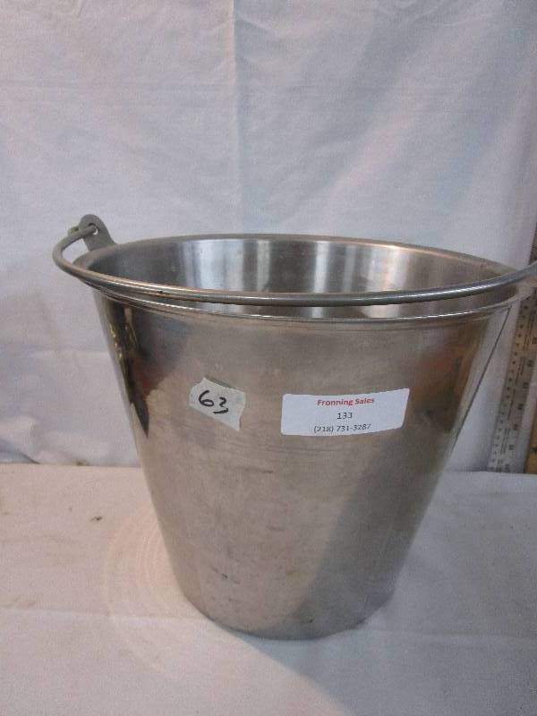 lot 33 image: Stainless Steel Milk Pail