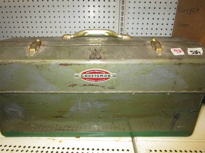 lot 92 image: Craftsman Toolbox with various tools